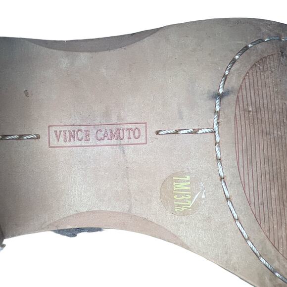 Vince Camuto Light Brown Patellen Suede Perforated Booties Size 7 - Picture 8 of 9